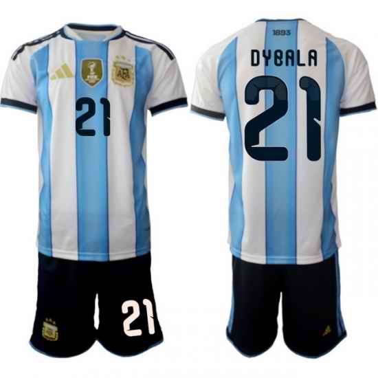 Argentina 2026 FIFA World Cup Soccer Jersey White #21 DYBALA